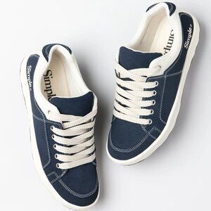 Simple Shoes OS Suede Sneaker, New With Box, Color Navy, Size 12